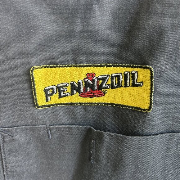 Pennzoil 2010 Racing Motor Oil Gray Shirt With Thermal Sleeves Size Medium - Picture 8 of 10